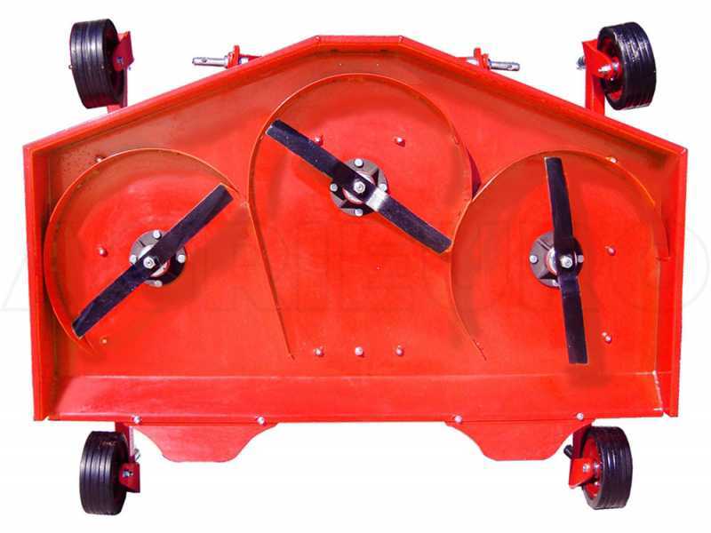 AgriEuro Modell TMM 150 - Sichelm&auml;hwerk auf R&auml;der f&uuml;r Traktor - 3 Walzen 1 Messer
