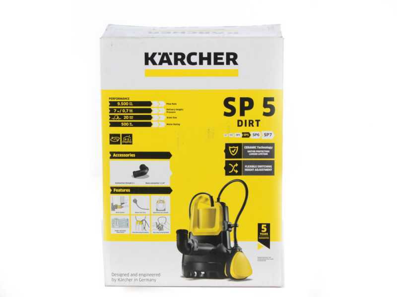 Elektrische Tauchpumpe f&uuml;r Schmutzwasser K&auml;rcher SP 5 Dirt - Elektropumpe 500 Watt