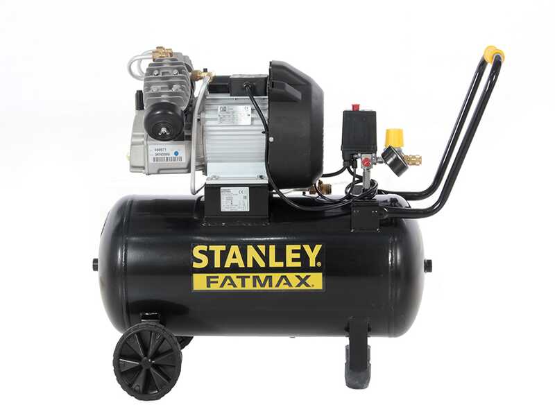 Stanley Fatmax DV2 400/10/50 - Elektrischer Kompressor mit Wagen - Motor 3 PS - 50 Lt