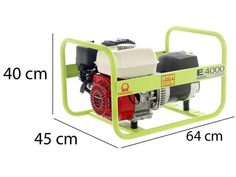 Pramac E 4000 - Benzin Stromerzeuger 230V einphasig - 2,6 kW - Honda GX 200 Motor