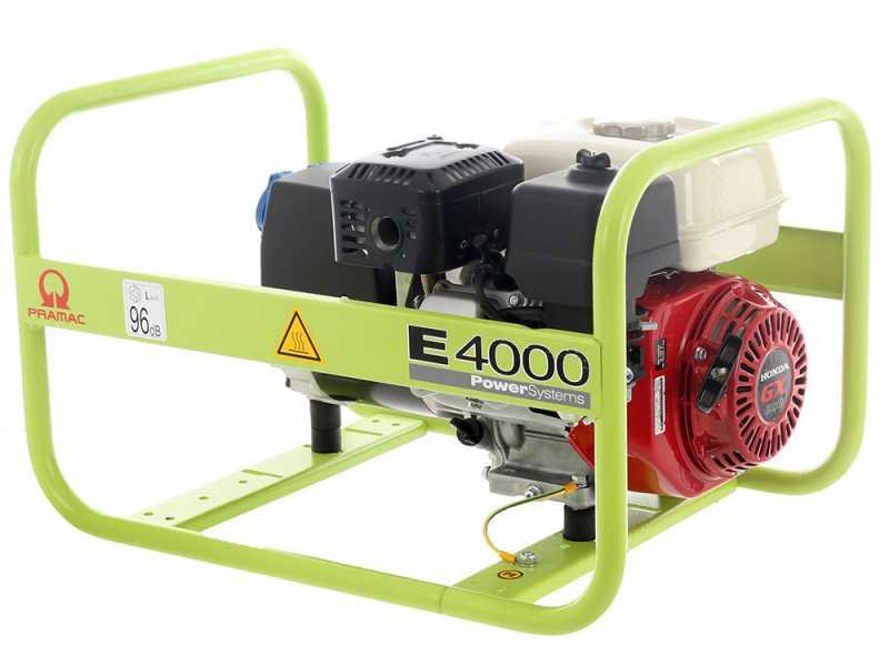 Pramac E 4000 - Benzin Stromerzeuger 3 kW - Dauerleistung 2.6 kW einphasig