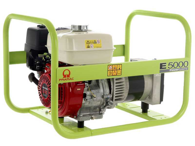 Pramac E 5000 - Benzin Stromerzeuger 4.6 kW - Dauerleistung 3.9 kW - 230V