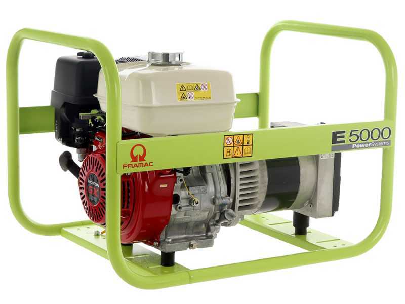 Pramac E 5000 - Benzin Stromerzeuger 4.6 kW - Dauerleistung 3.9 kW einphasig