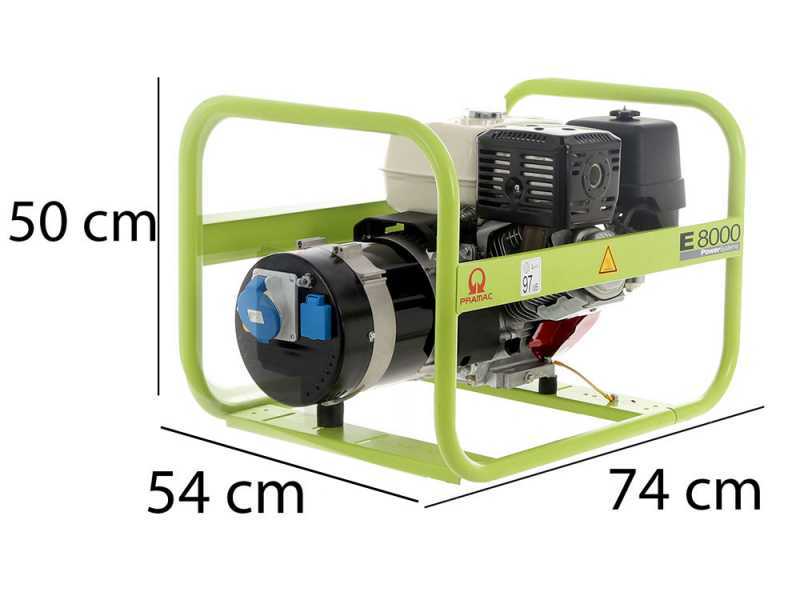 Pramac E 8000 - Benzin Stromerzeuger 6.4 kW - Dauerleistung 5.4 kW - 230V