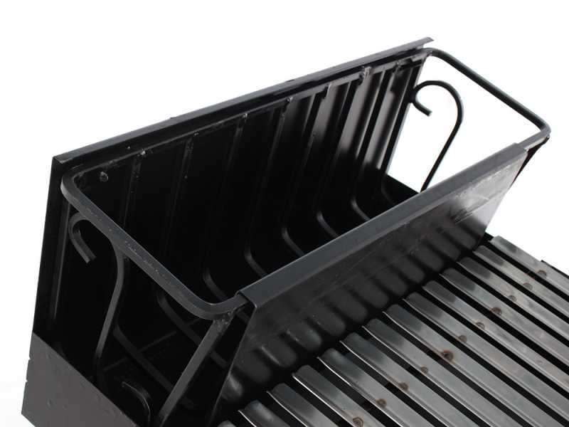 AgriEuro Premium Line Small - Holzgrill mit Grillrost - aus Edelstahl - 45x34 - mit Auffangwanne - zusammenklappbar und tragbar