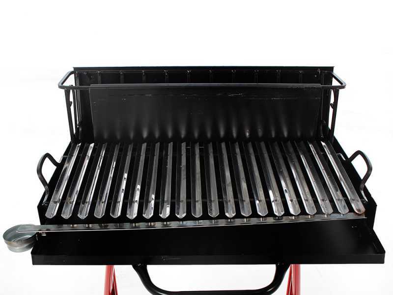 AgriEuro Premium Line Medium - Holzgrill - Grillrost aus Edelstahl 64x34 mit Auffangwanne - zusammenklappbar und tragbar