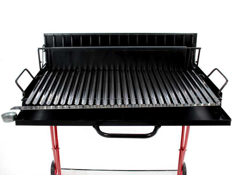 Premium Line Maxi - Holzgrill 100 cm mit Grillrost - aus Edelstahl 98x48 - mit Auffangwanne - zusammenklappbar und tragbar