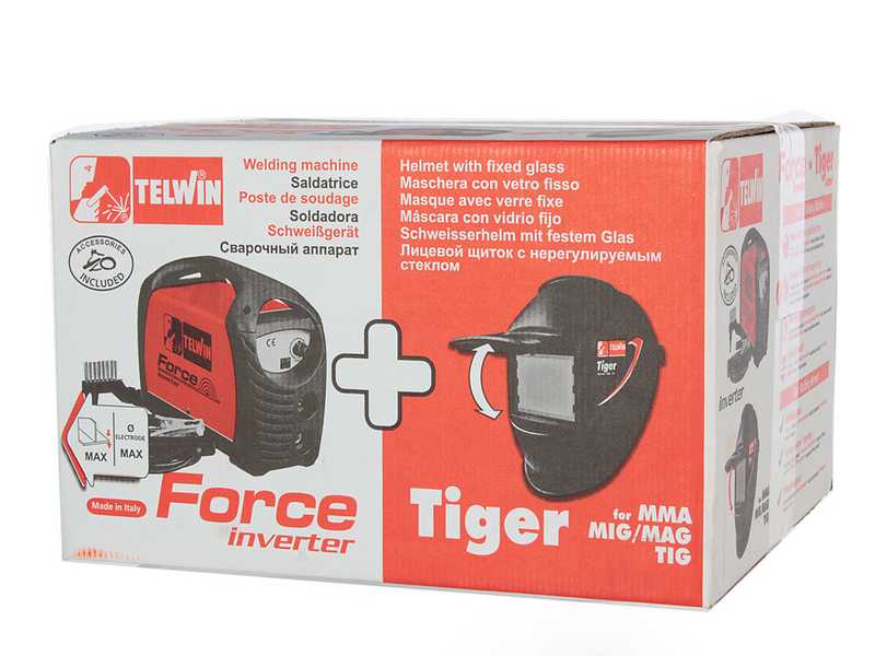 Telwin Force 125 - Inverter-Schweissmaschine (MMA) + Vorrichtung, Gleichstrom (DC)