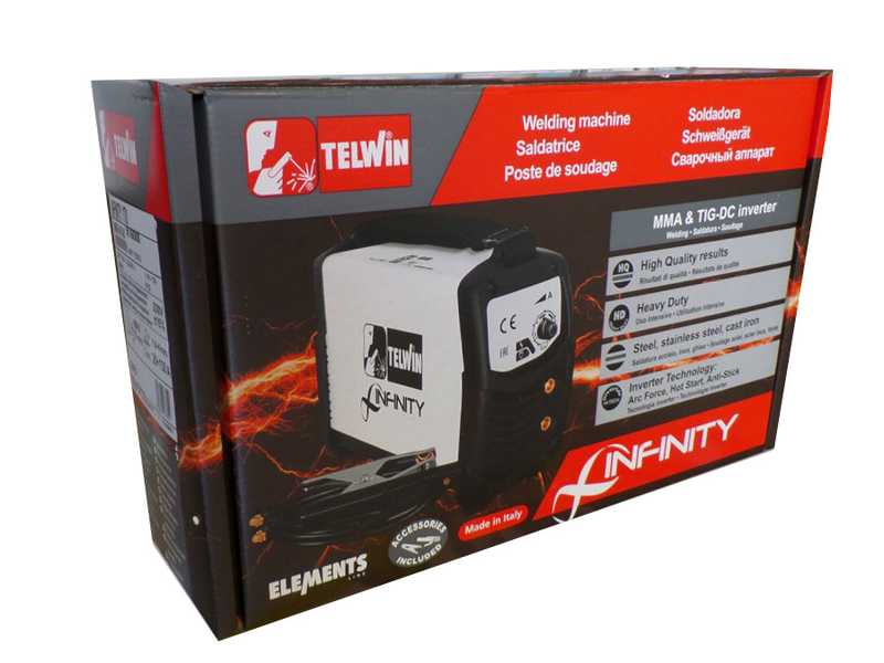 Inverter Schwei&szlig;ger&auml;t Elektrode und TIG mit Gleichstrom Telwin Infinity 170 - 150A - mit Kit