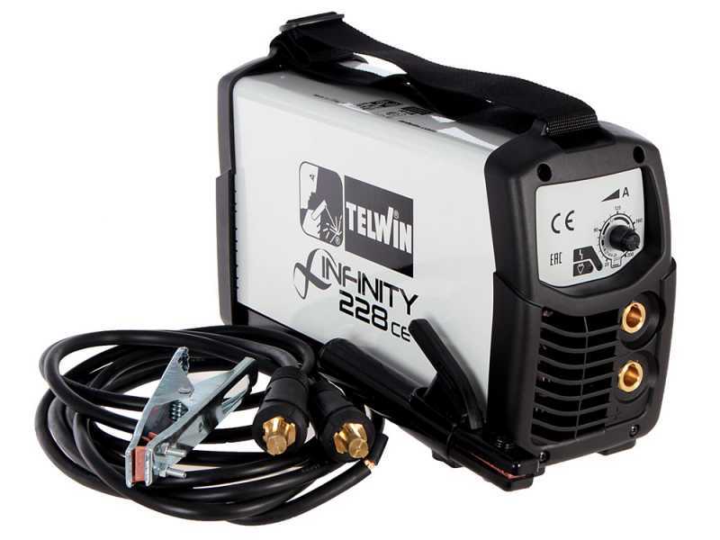 Inverter Schwei&szlig;ger&auml;t Elektrode und TIG mit Gleichstrom Telwin Infinity 228 CE - 200A Kit
