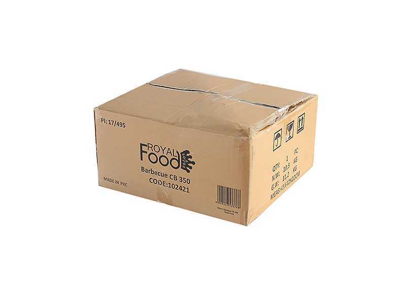 Royal Food CB 350 - Kohlegrill mit Grillrost aus Edelstahl - Kochfl&auml;che 37x34 cm