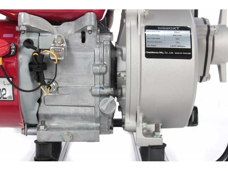Selbstansaugende Benzinmotorpumpe Honda WB20, 50 mm Anschl&uuml;sse - 2&quot;