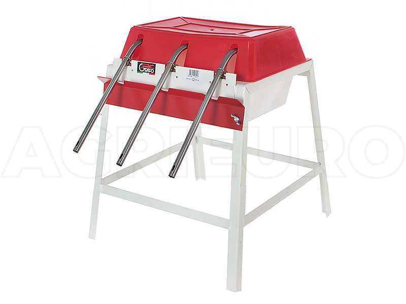 Grifo mit 3 Stationen - Manueller Abf&uuml;ller mit 3 Stationen aus Edelstahl und Tank aus emailliertem Stahl
