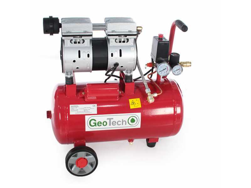 GeoTech S-AC 24.8.10 - Leiser elektrischer Kompressor 24 Lt - Motor 1 PS