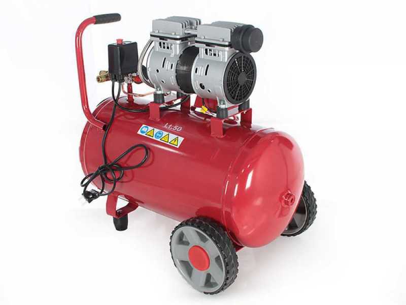GeoTech S-AC 50.8.10 - Leiser elektrischer Kompressor 50 Lt - Motor 1 PS