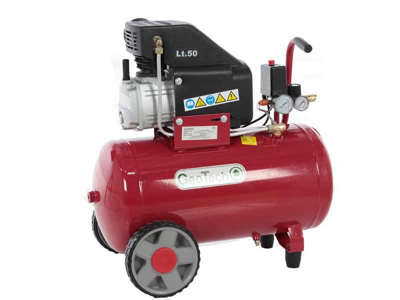 GeoTech AC 50.8.20 - Elektro Kompressor - 50 Liter -  Motor 2 PS