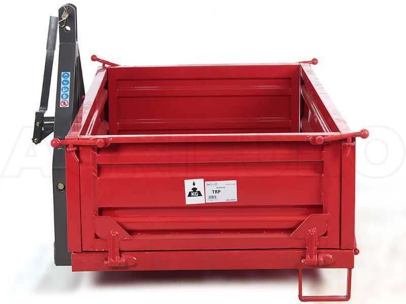 Heckcontainer f&uuml;r Traktor GeoTech TRP 160 - kippbar - 3 abnehmbare Bordw&auml;nde