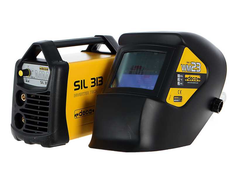Deca SIL 313 - Inverter Schwei&szlig;ger&auml;t (MMA) + Schutzmaske, Gleichstrom (DC)