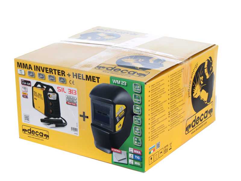 Deca SIL 313 - Inverter Schwei&szlig;ger&auml;t (MMA) + Schutzmaske, Gleichstrom (DC)