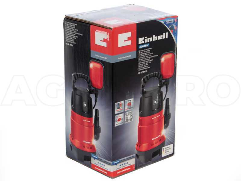 Elektrische Tauchpumpe f&uuml;r Schmutzwasser Einhell GC-DP 7835 - Elektropumpe aus Edelstahl 780 W - 230V