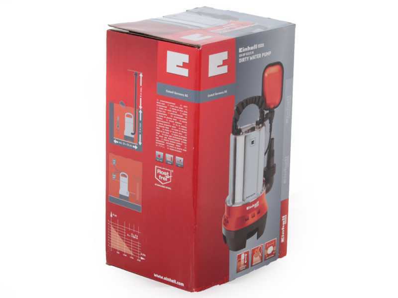 Elektrische Tauchpumpe f&uuml;r Schmutzwasser Einhell GH-DP 6315 N - Elektropumpe aus Edelstahl 630 W