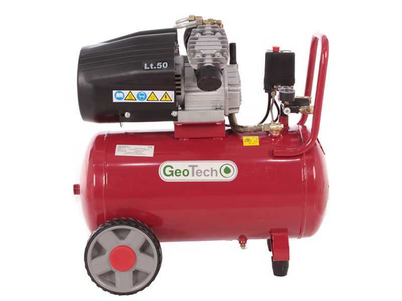 GeoTech AC50-10-30VC - Elektrischer Kompressor  - Motor 3 PS 50 Liter