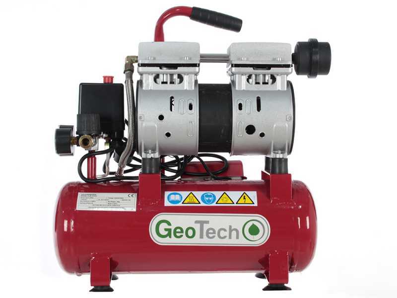 GeoTech S-AC-9-8-07 - Elektrischer Kompressor - kompakt + tragbar - Motor 0.7 PS - 8 bar