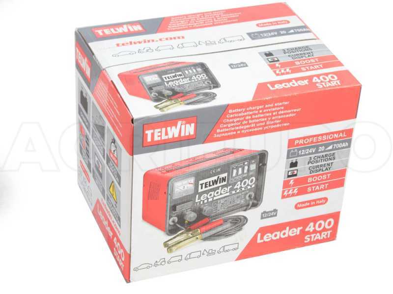 Telwin Leader 400 Start - Akkuladeger&auml;t f&uuml;r Autos und Starter - Batterien WET/START-STOP 12/24V
