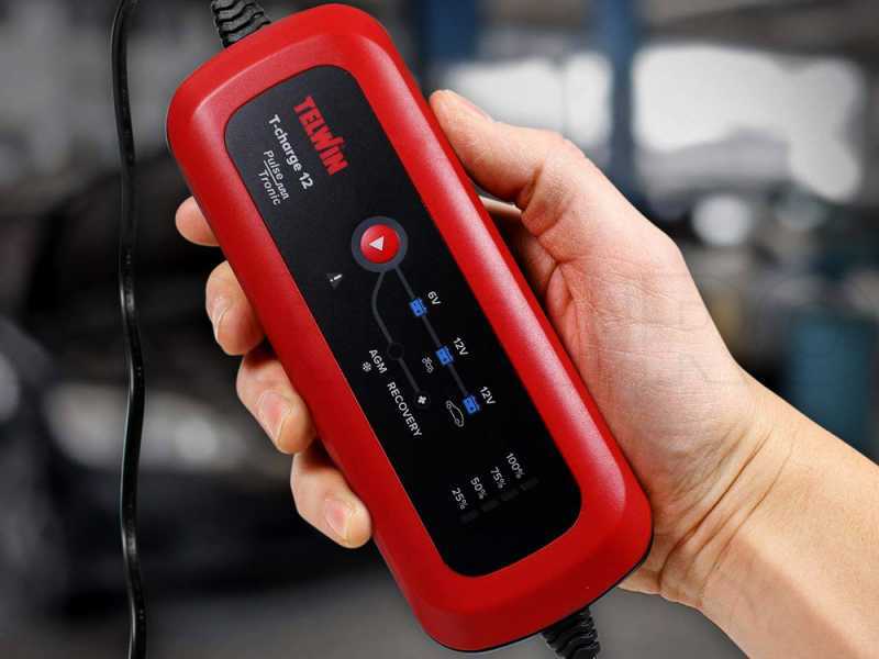 Telwin T-Charge 12 - Ladeger&auml;t/Erhaltungsladeger&auml;t - Batterie f&uuml;r Autos und Motorr&auml;der 6/12V - Batterien AGM