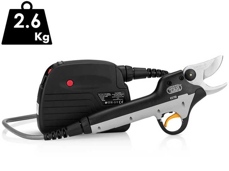 Elektrische Baumschere f&uuml;r das Beschneiden Volpi Kamikaze KV700, Li-Io Batterie 4.4 Ah, &Oslash; max 40mm