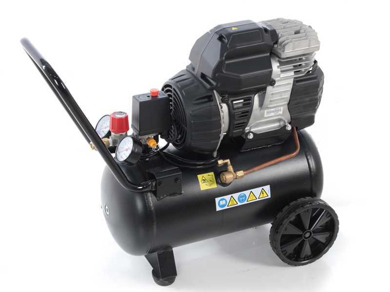 Nuair Sil Air 244/24 - Elektrischer Kompressor mit Wagen - Motor 1.5 PS, 24 Lt, oilless, leise