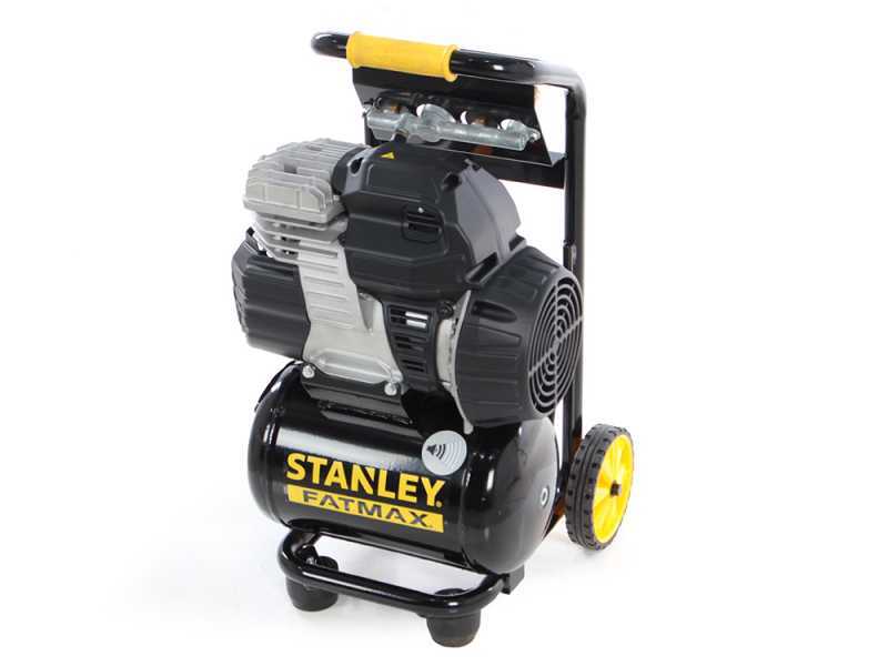 Stanley Sil Air 244/10 PCM - Elektrischer Kompressor mit Wagen - Motor 1.5 PS - 10 Lt - leise oilless