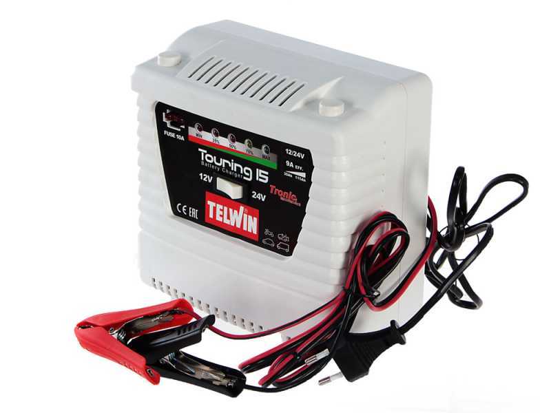 Telwin Touring 15 - Akkuladeger&auml;t - Batterien von 12 bis 24 V - LED-Aufladeanzeige