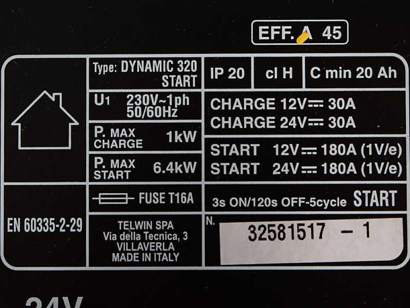 Telwin Dynamic 320 Start - Akkuladeger&auml;t und Starter - Batterien WET/START-STOP 12/24V