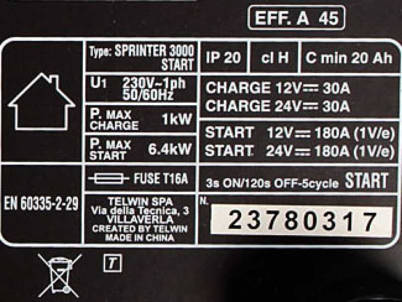 Telwin Sprinter 3000 Start - Batterieladeger&auml;t und Starter - Batterien WET/START-STOP 12/24V