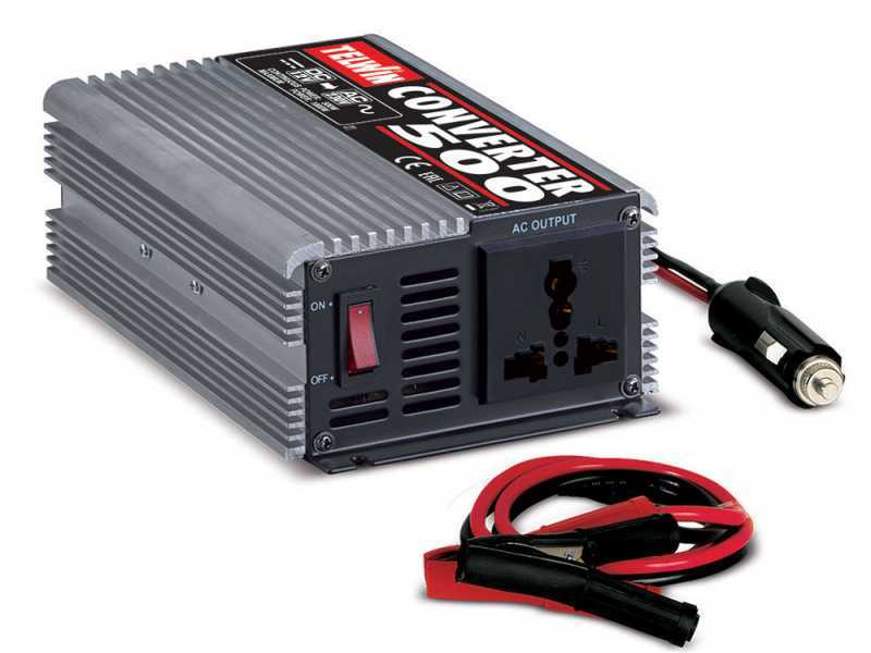 Telwin Converter 500 - Stromkonverter Inverter von 12V DC bis zu 230V AC - Leistung 500 W