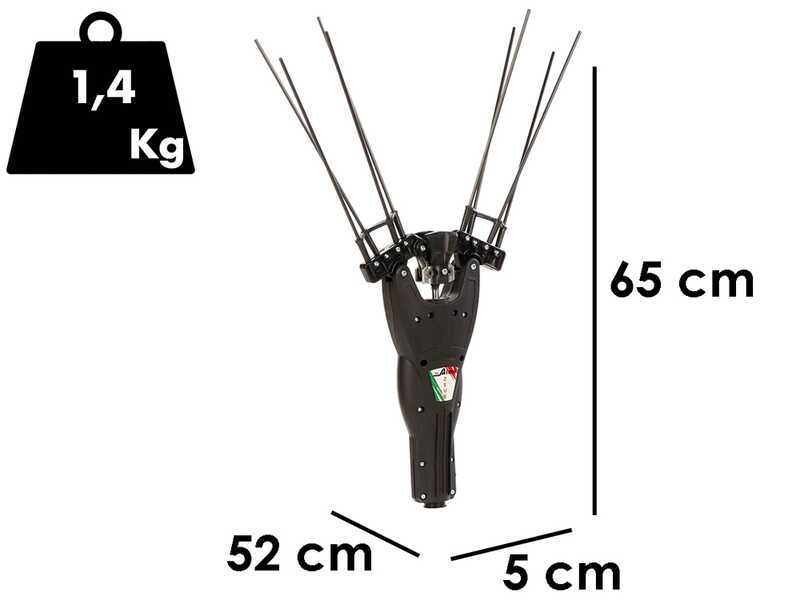 Olivenr&uuml;ttler + Mehrzweck Elektro Motorsense GeoTech BC 1400 Combi