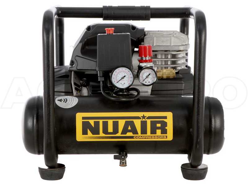 Nuair SIL 244/6 - Elektrischer tragbarer Kompressor - Motor 1.5 PS - 6 l oilless