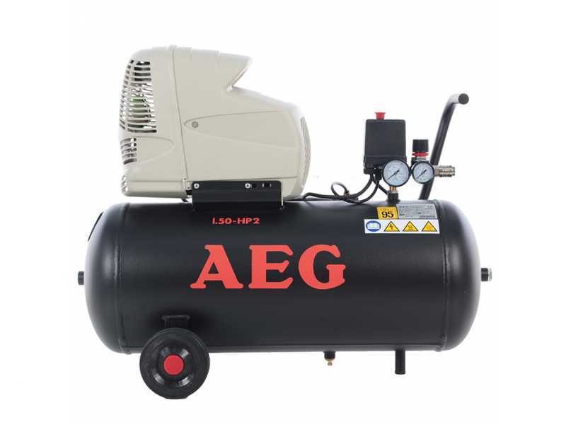 Elektrischer tragbarer Kompressor mit Wagen AEG L50/2, Motor 2PS - 50 Lt