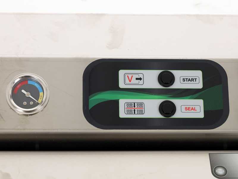 Vakuumierger&auml;t MINI Euro 360 EDELSTAHL + Vakuummeter - Schwei&szlig;leiste 37 cm