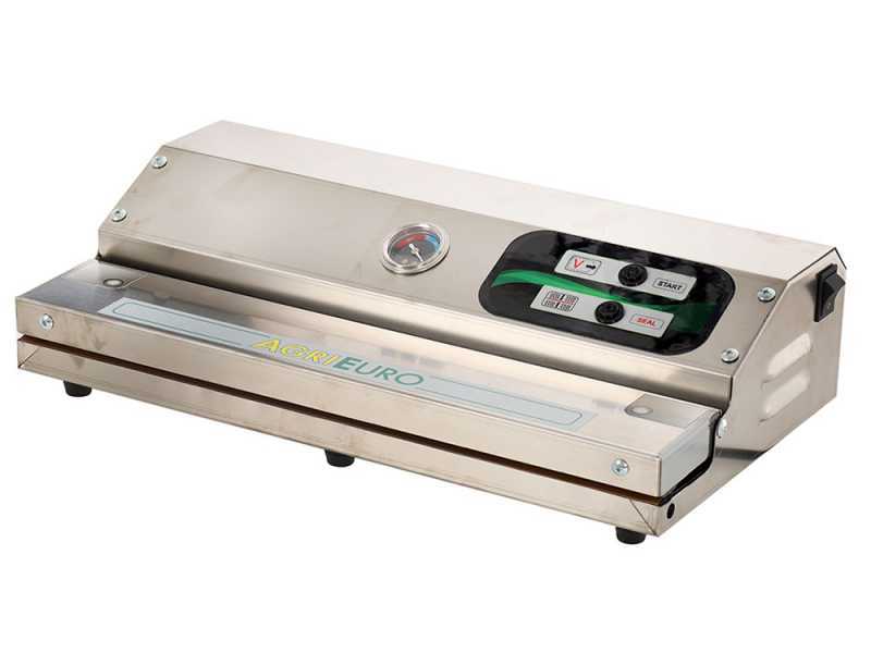 Vakuumierger&auml;t BIG Euro 460 EDELSTAHL  + Vakuummeter - Schwei&szlig;leiste 47 cm 