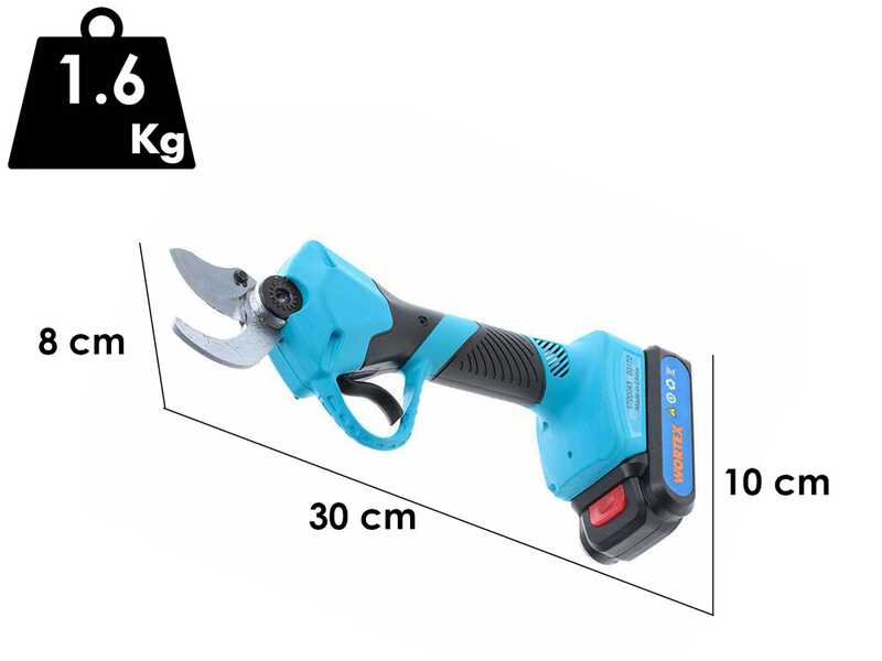 Elektrische Baumschere Wortex Piranha 30-M, Lithium-Ionen Batterie 2 Ah - Schnittdurchmesser max. 27 mm