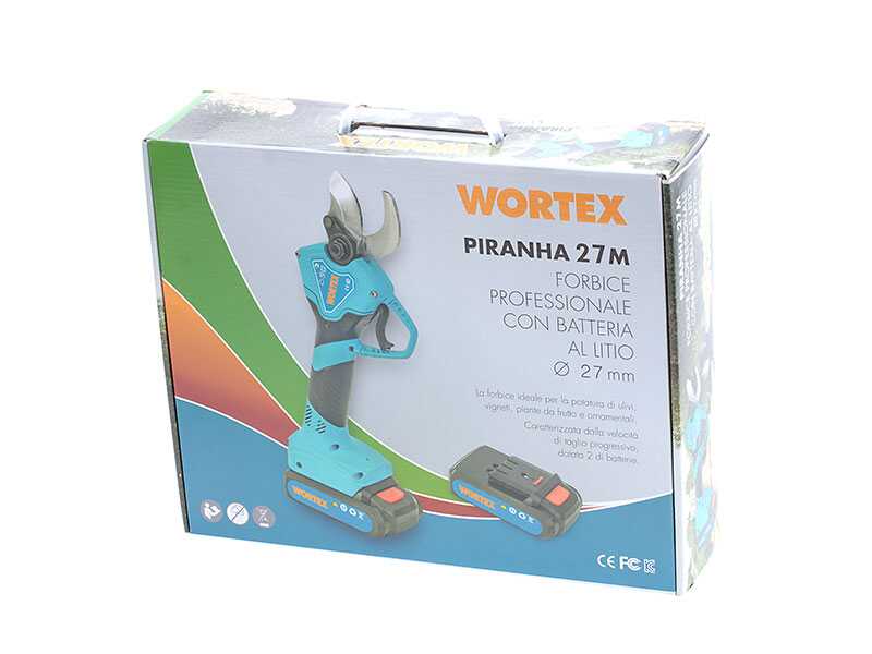 Elektrische Baumschere Wortex Piranha 30-M, Lithium-Ionen Batterie 2 Ah - Schnittdurchmesser max. 27 mm