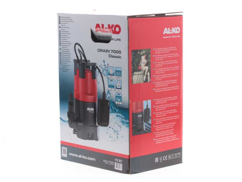 Elektrische Tauchpumpe f&uuml;r Schmutzwasser AL-KO DRAIN 7000 Classic 350W - Anschluss 38-25