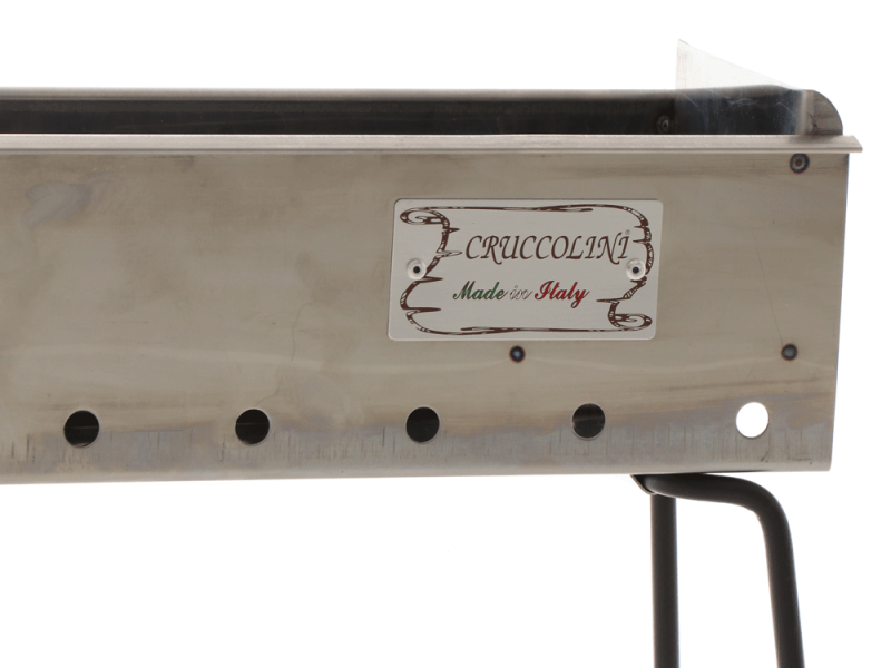 Cruccolini Inox 75 cm - Lammspie&szlig;e-Kohlegrill - Kochfl&auml;che 70 x 10 cm