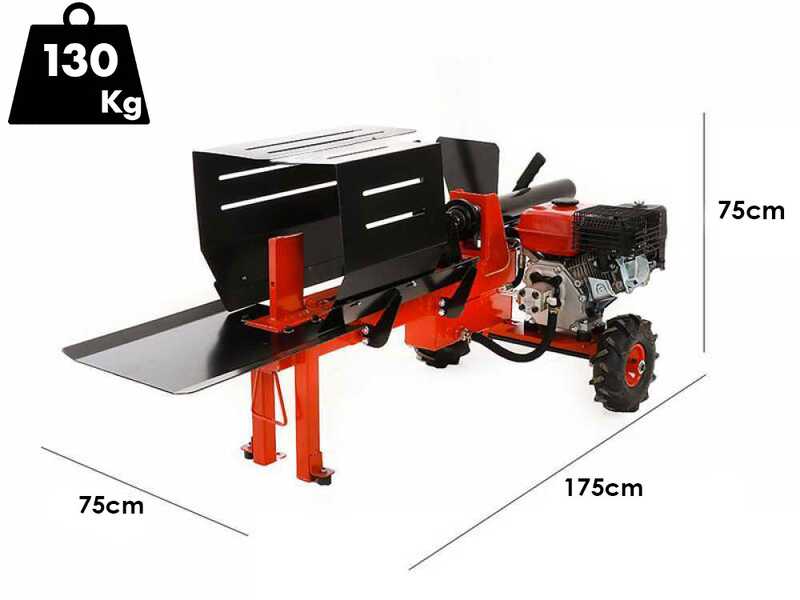 GeoTech LS12-50 HG - Liegender Benzin Holzspalter - 12 t