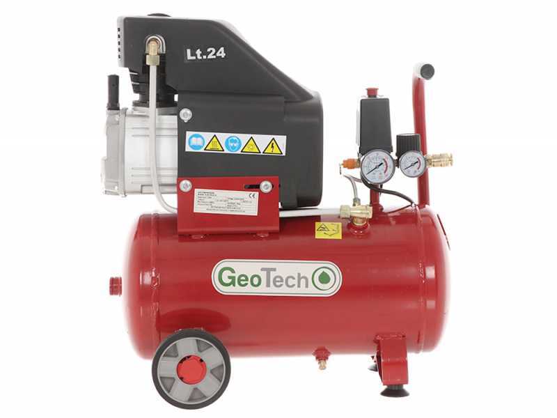 GeoTech AC 24.10.25C - Elektro Kompressor 24 Liter - Motor 2 PS
