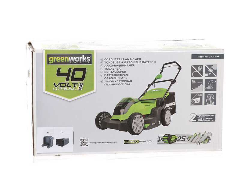 Greenworks G40LM41 - Akkum&auml;her 40V - OHNE AKKU UND LADEGER&Auml;T
