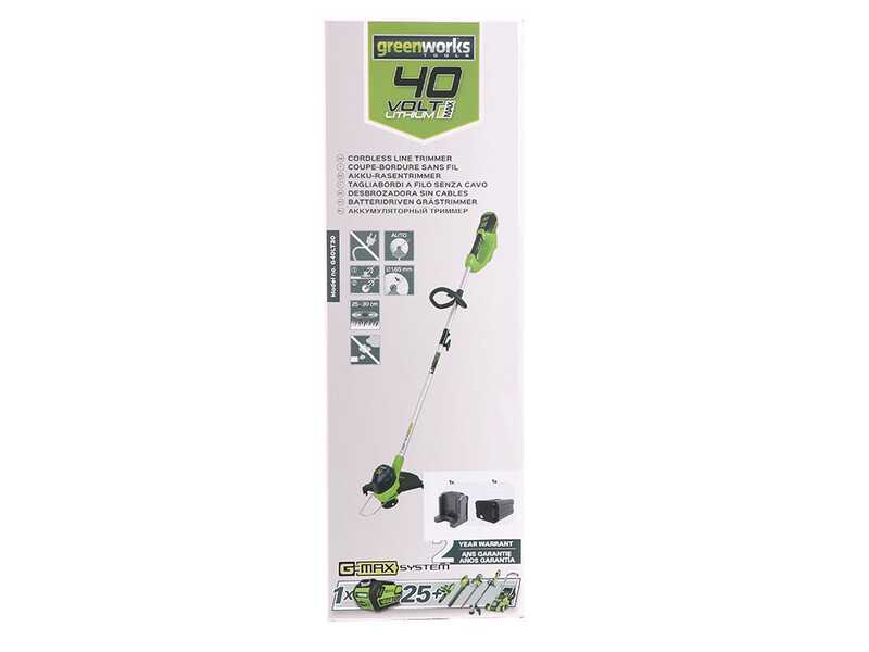 Greenworks G40LT - Elektrischer Rasentrimmer - Lithium-Akku 40V / 2Ah