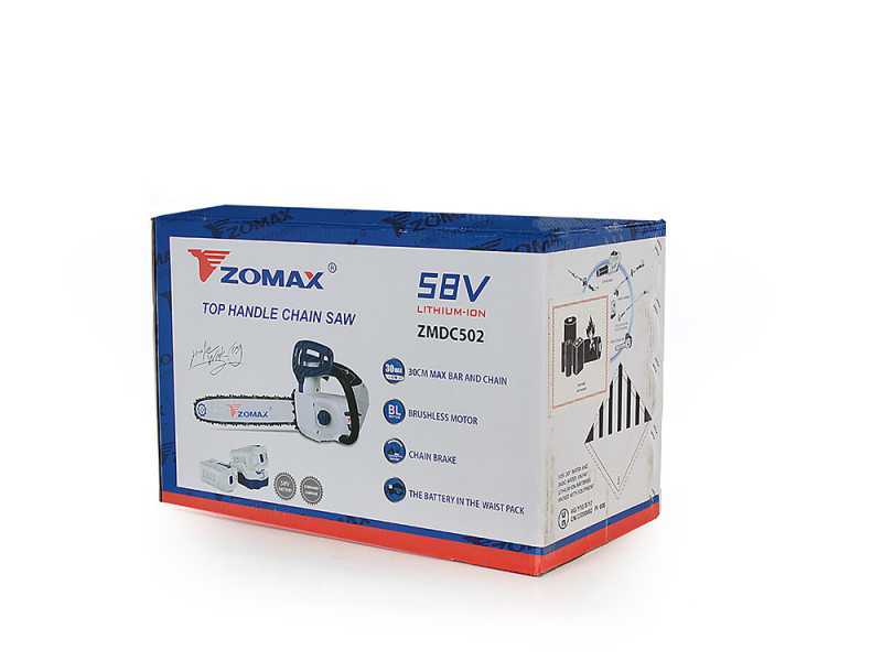 Zomax ZMDC 502 - Akku-Kettens&auml;ge 58V 4Ah - Schwert 20cm